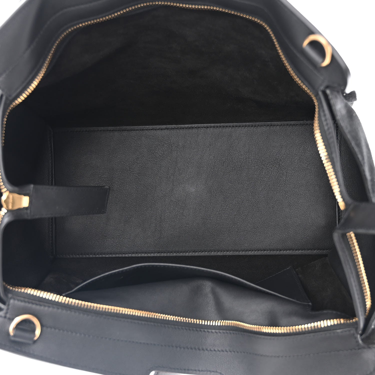 Saint Laurent Calfskin Suede Small Monogram Downtown Cabas Black 5 of 10