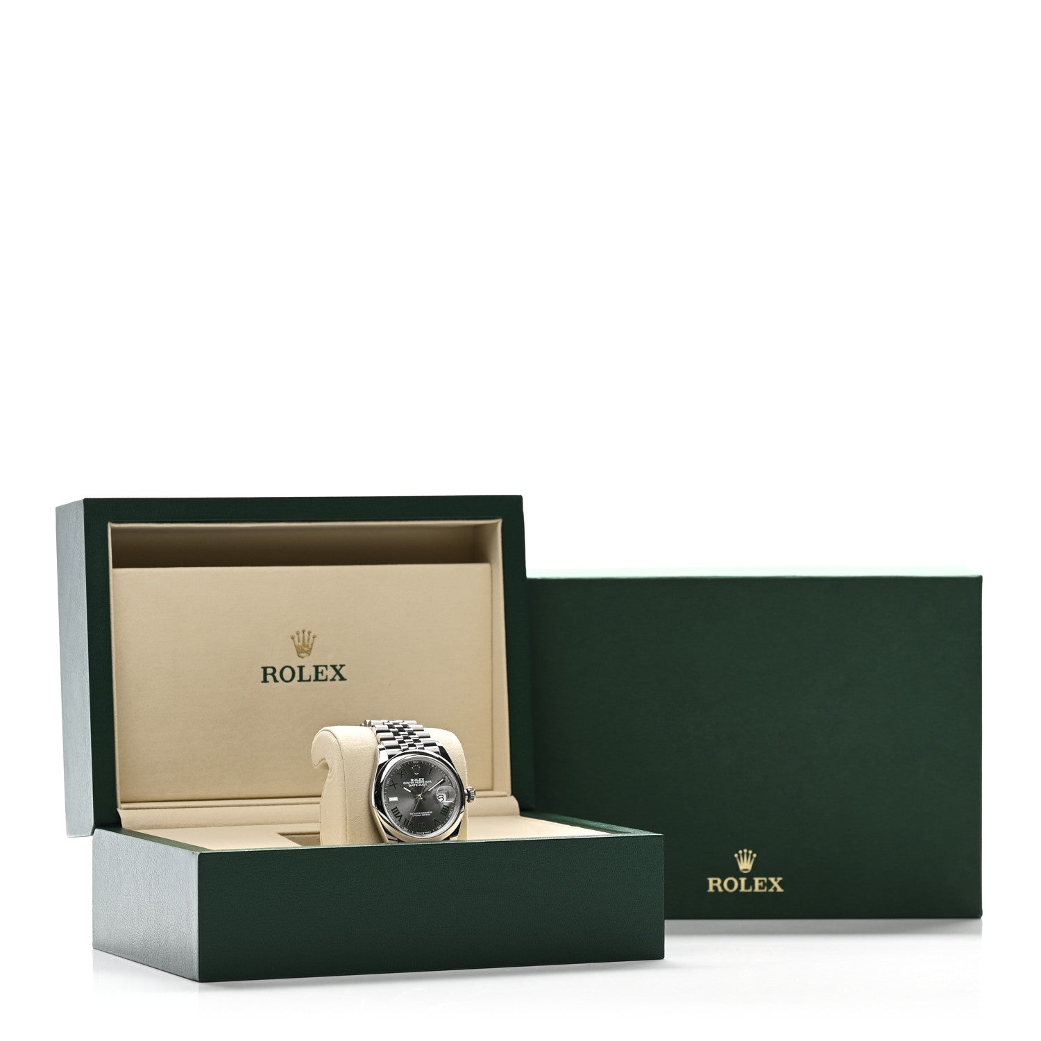 Rolex Stainless Steel 36mm Oyster Perpetual Wimbledon Datejust Watch Slate 126200 5 of 5