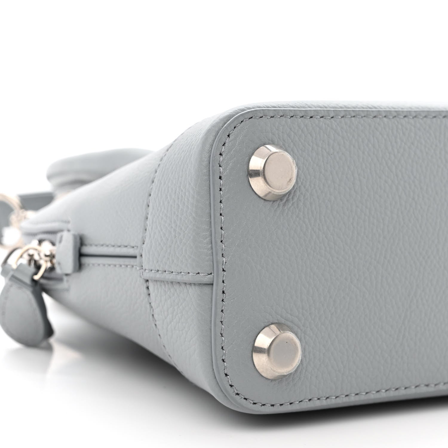 Balenciaga Grained Calfskin XXS Ville Top Handle Bag Bleu Acier 9 of 11