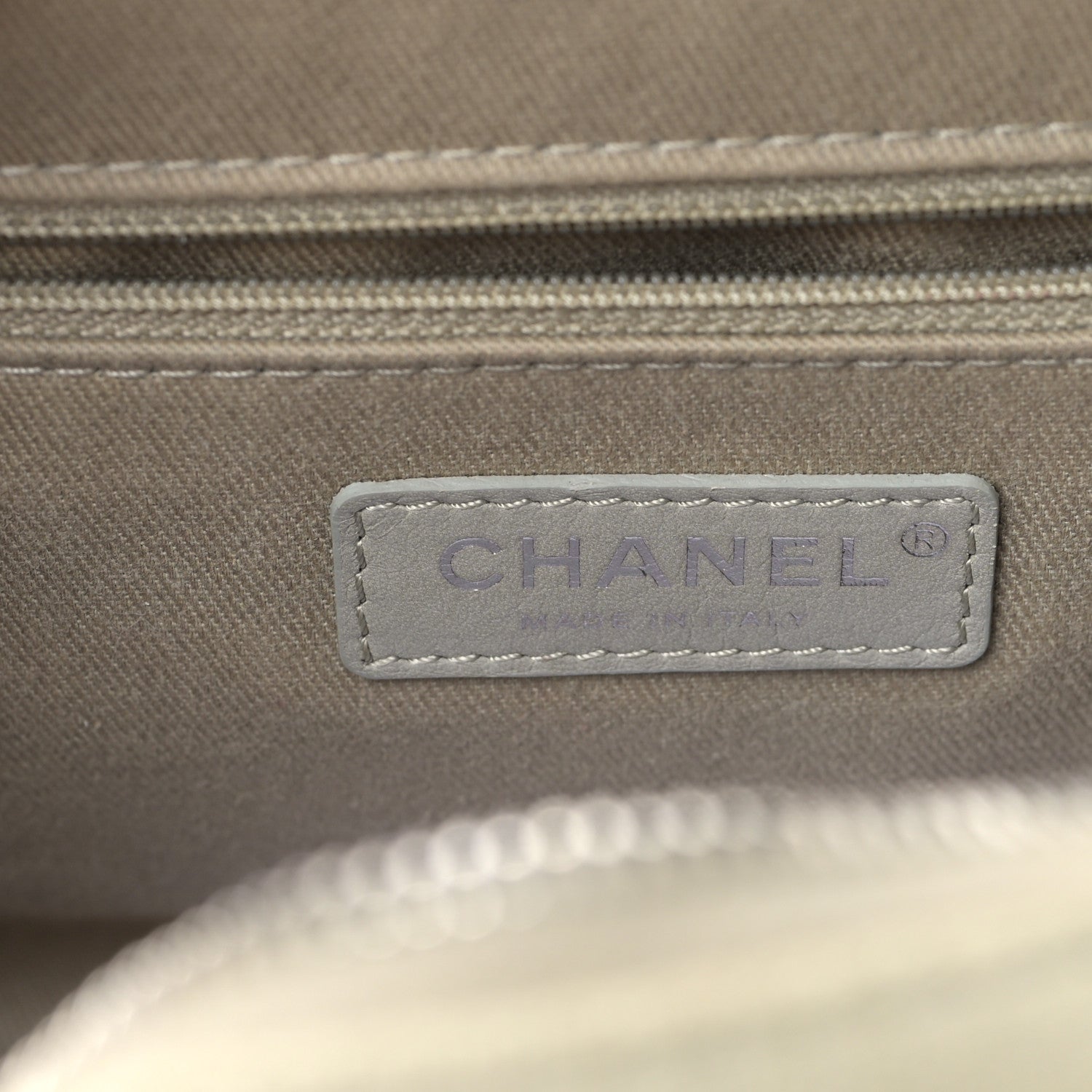 Chanel Canvas Deauville Small Bowling Bag Grey 6 of 11