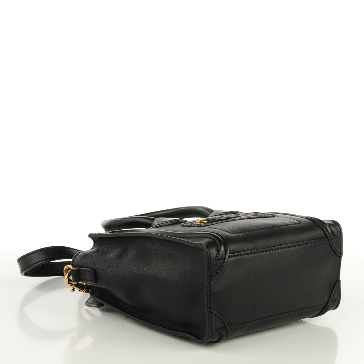 Celine Smooth Calfskin Nano Luggage Black 4 of 9