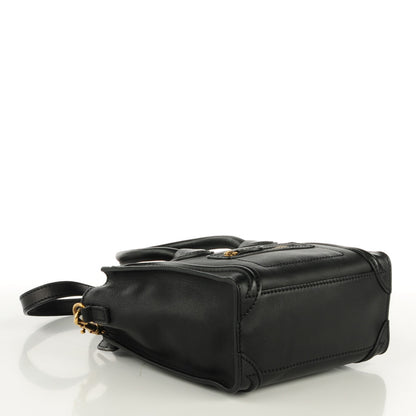 Celine Smooth Calfskin Nano Luggage Black 4 of 9
