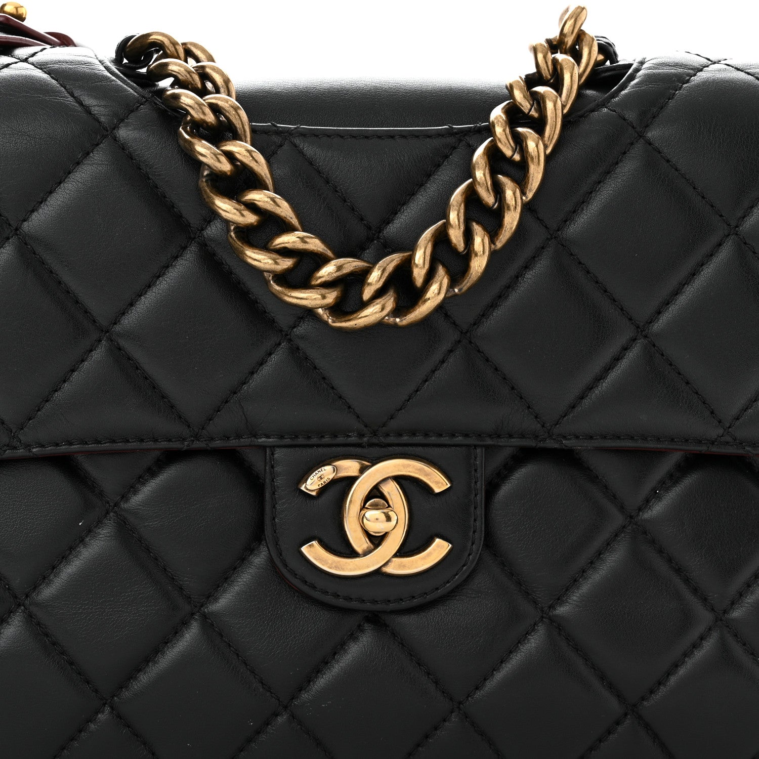 Chanel Calfskin Quilted Large Perfect Edge Flap Black 8 of 10