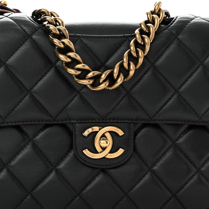 Chanel Calfskin Quilted Large Perfect Edge Flap Black 8 of 10