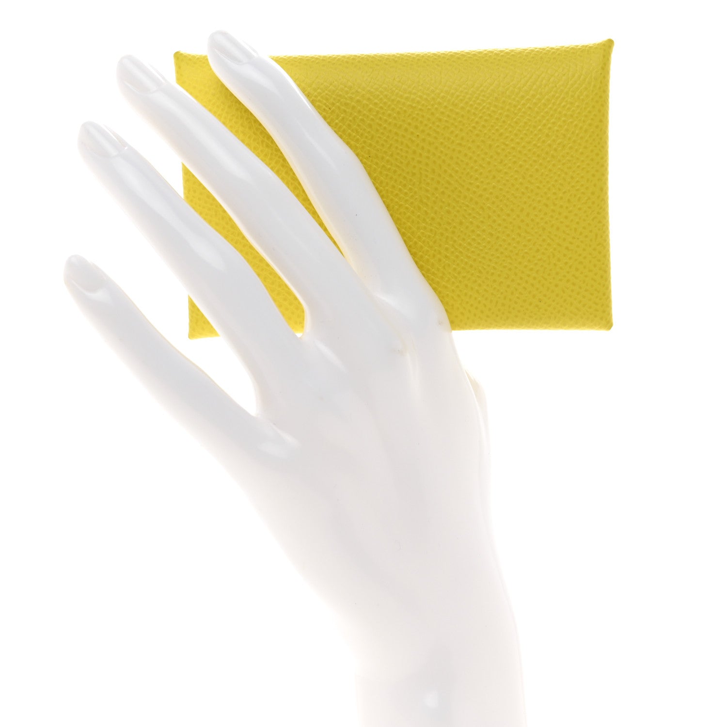 Hermes Epsom Calvi Card Case Lime 2 of 7