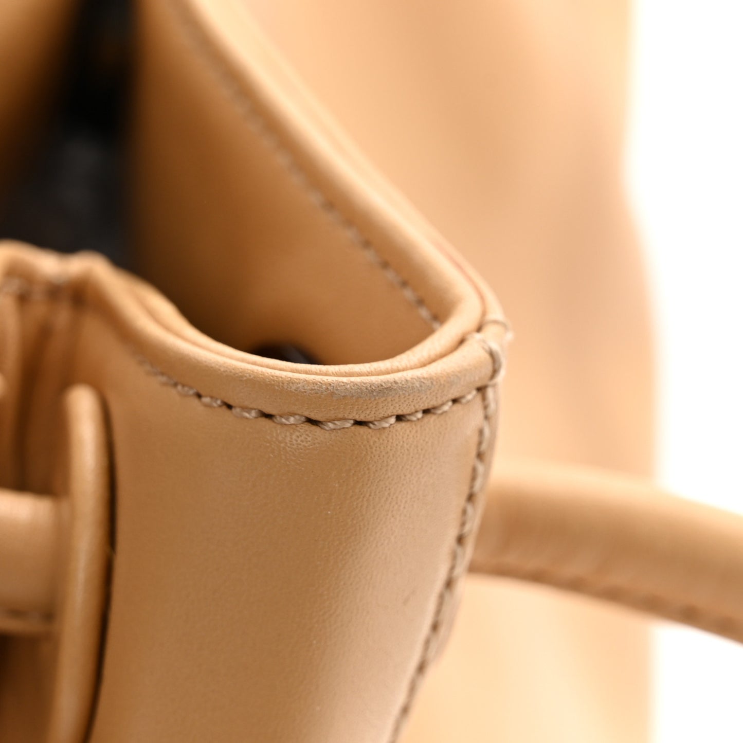 Lambskin CC Tassel Shoulder Bag Beige