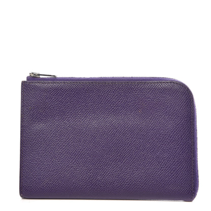 Hermes Epsom Remix Duo Wallet Iris 1 of 10