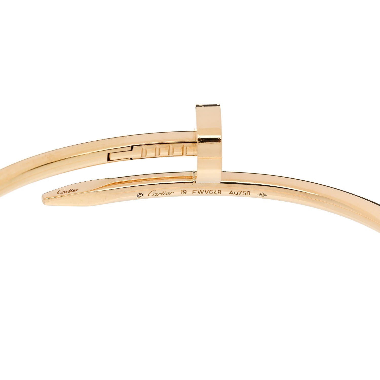 Cartier 18K Yellow Gold Juste Un Clou Bracelet 19 4 of 5