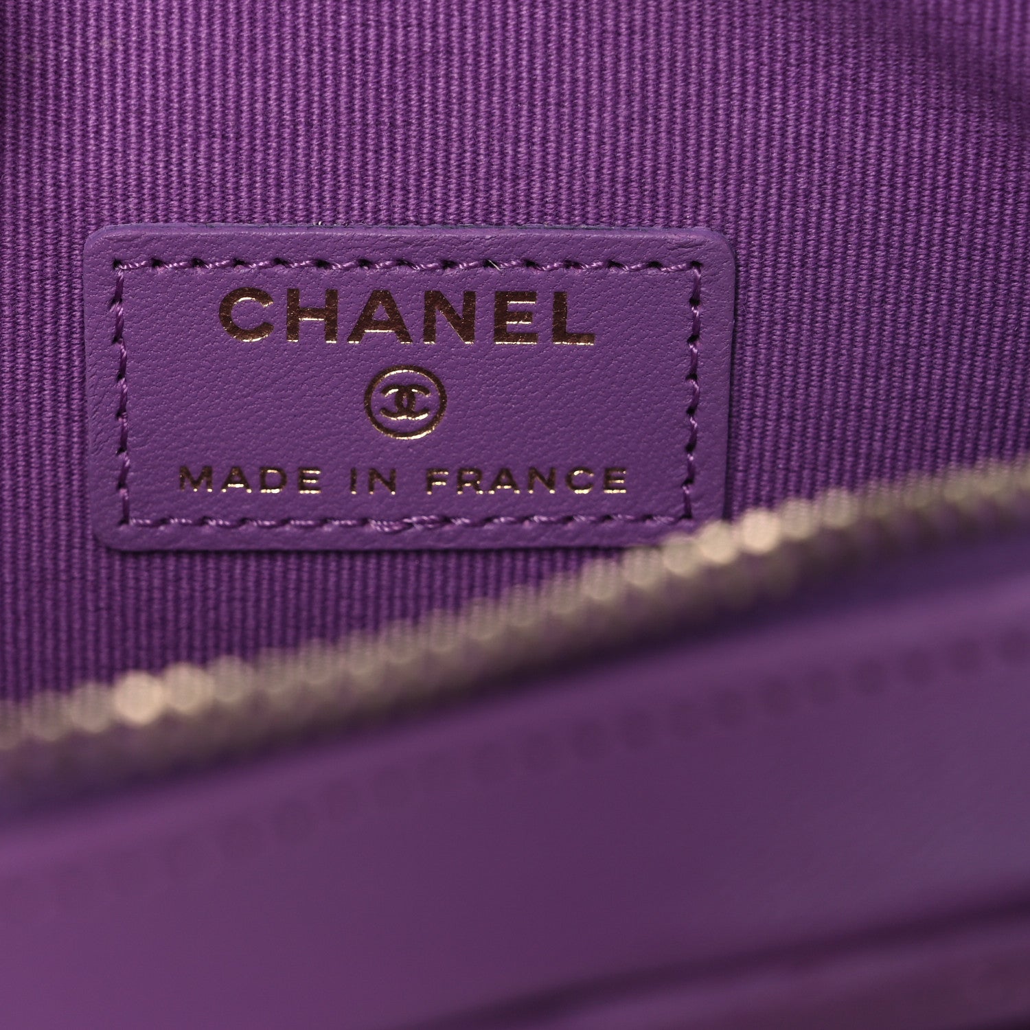 Chanel Lambskin Quilted CC In Love Heart Clutch With Chain Purple 6 of 10