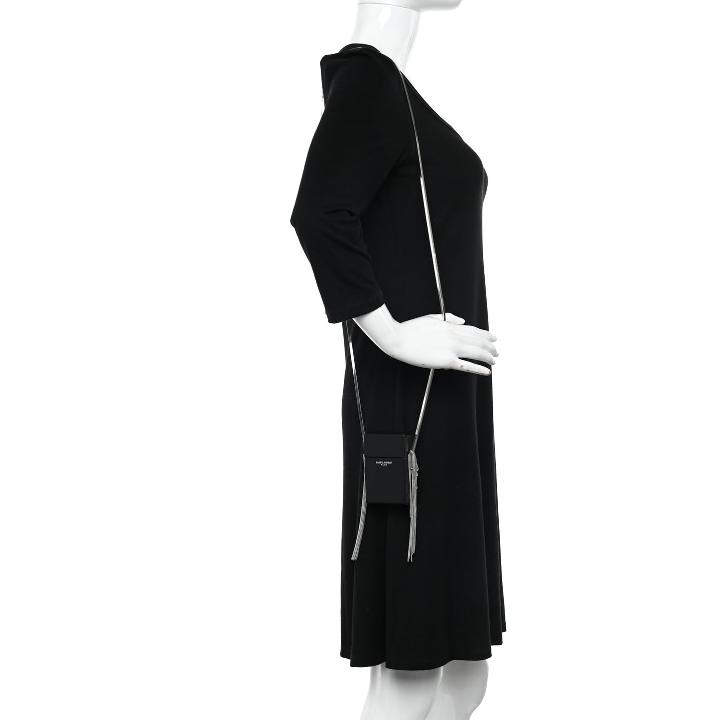 Lambskin Smoking Box Crossbody Black