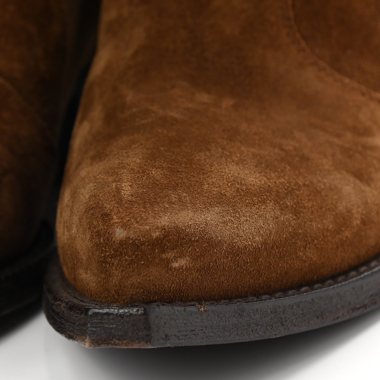 Saint Laurent Suede Houston Cowboy Boots 37 Brown 10 of 10