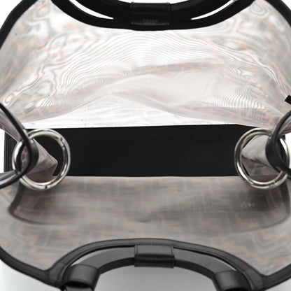 Fendi Mesh Vitello Century Cuoio FF 1974 Large Runaway Shopper Tote Marrone Black Ebano 5 of 9