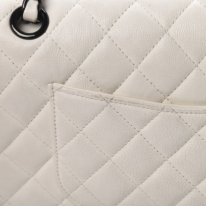 Chanel Crumpled Calfskin Quilted Medium Double Flap White 13 of 14