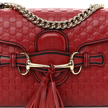 Gucci Soft Microguccissima Mini Emily Chain Shoulder Bag Rosso 9 of 12