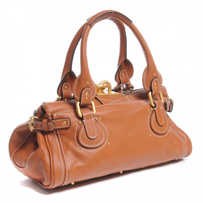 Chloe Leather Paddington Satchel Whiskey 3 of 8