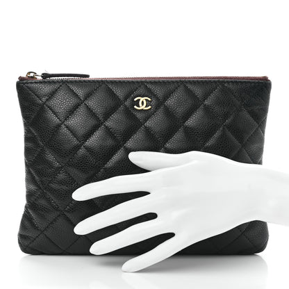 Chanel Caviar Quilted Medium Cosmetic Case Black 2 of 10