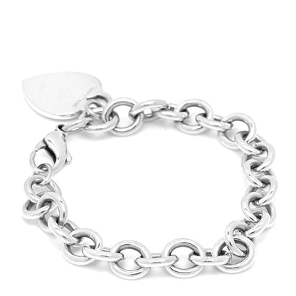 Tiffany Sterling Silver Heart Tag Charm Bracelet 3 of 5