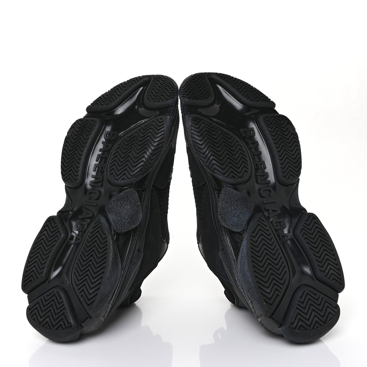 Fabric Mesh Womens Triple S Sneakers 39 Black