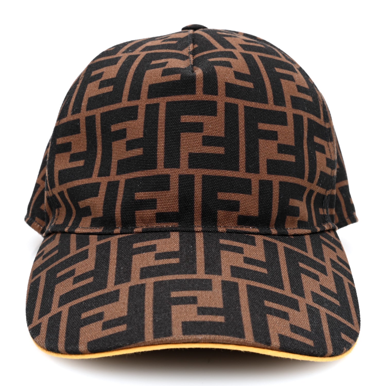Fendi Canvas FF Reloaded Baseball Hat Tobacco Yellow 3 of 8