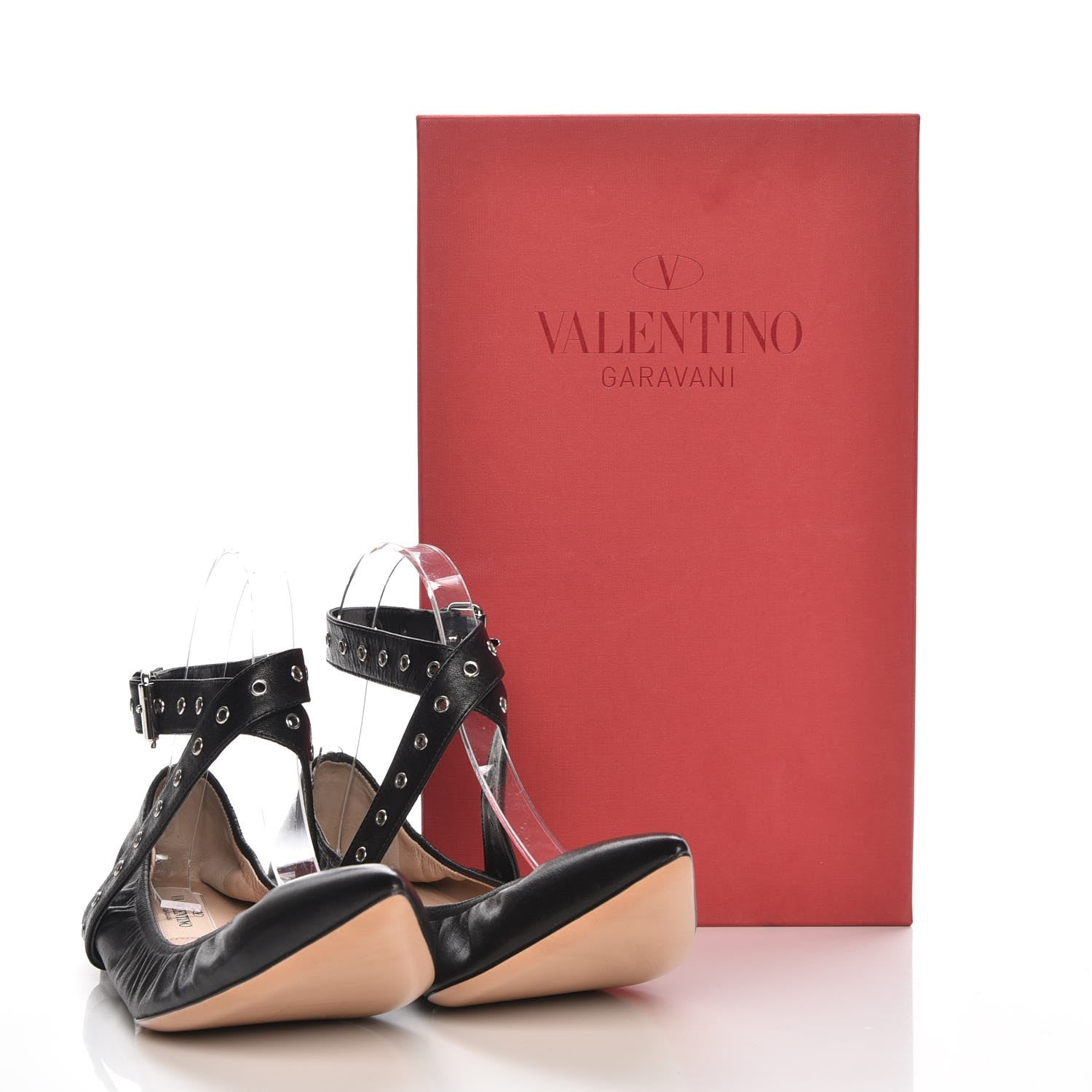 Valentino Garavani Nappa Love Latch Ballerina Flats 40.5 Black 8 of 8