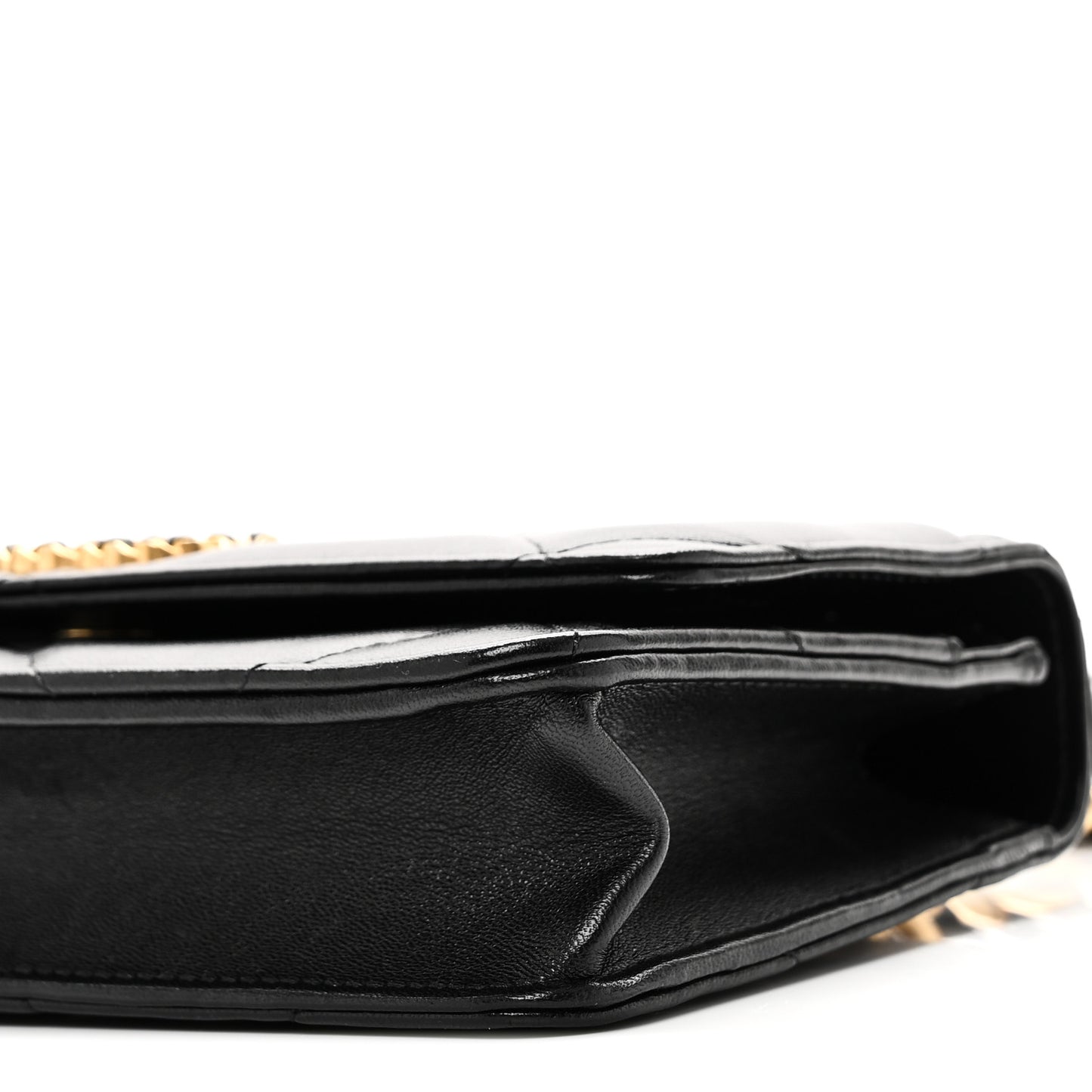 Lambskin Quilted Chanel 19 Wallet On Chain WOC Black