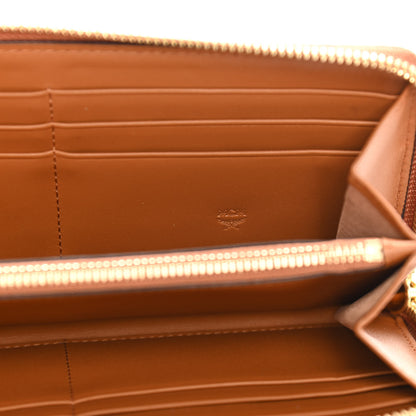 MCM Visetos Large Zip Around Wallet Cognac 6 of 12