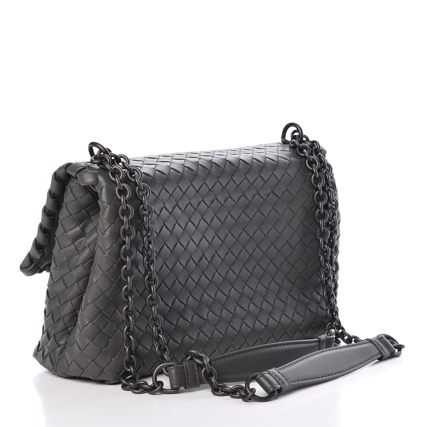 Nappa Intrecciato Medium Olimpia Bag Light Grey