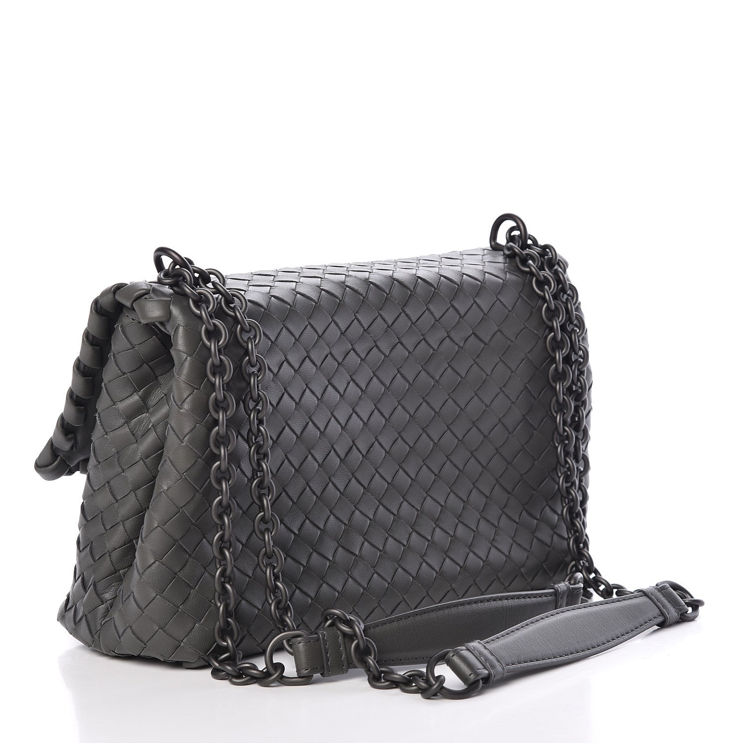 Bottega Veneta Nappa Intrecciato Medium Olimpia Bag Light Grey 3 of 13