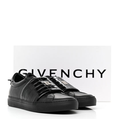 Givenchy Calfskin Crocodile Embossed Mens Urban Street Sneakers 41 Black 10 of 10