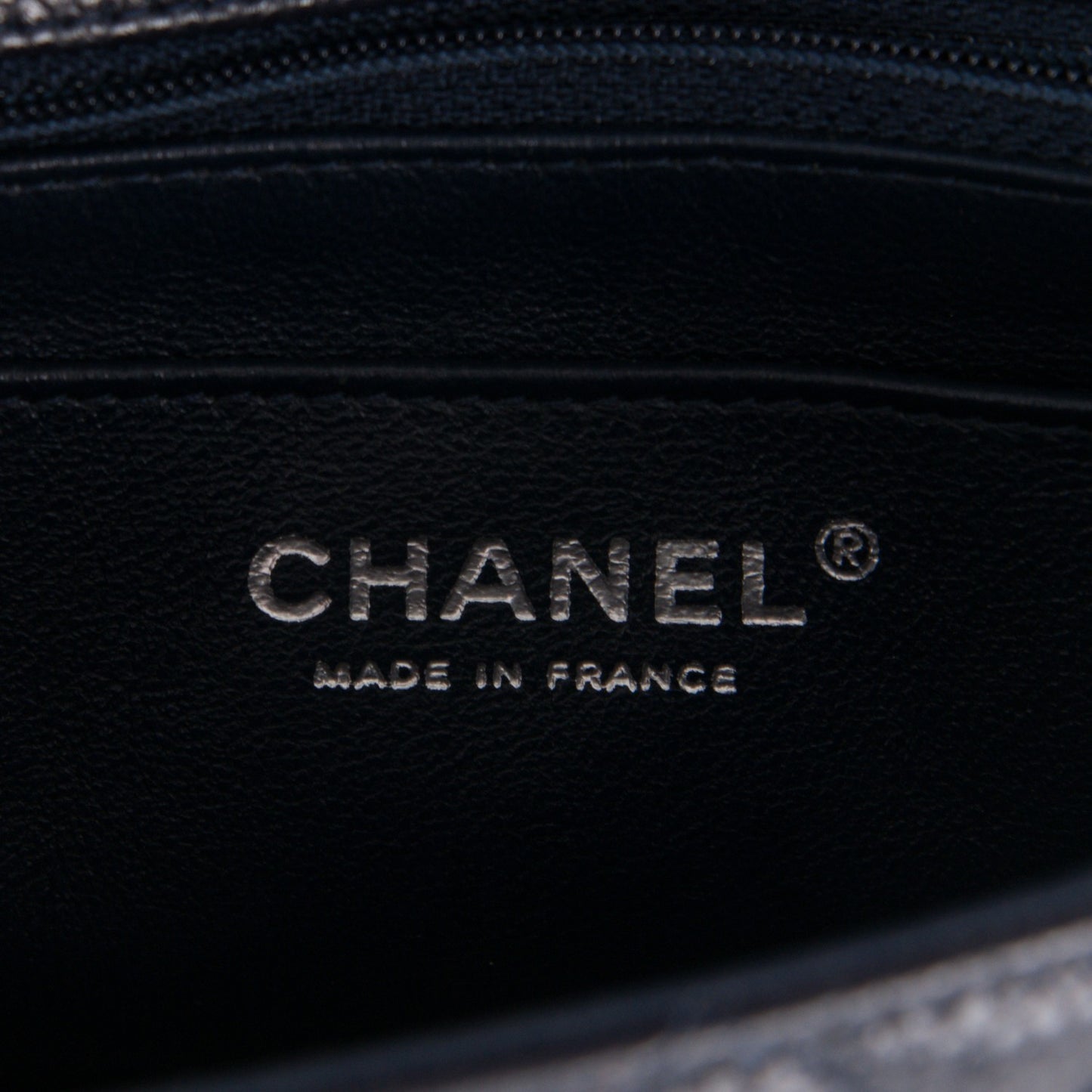 Caviar Quilted Mini Rectangular Flap Navy Blue