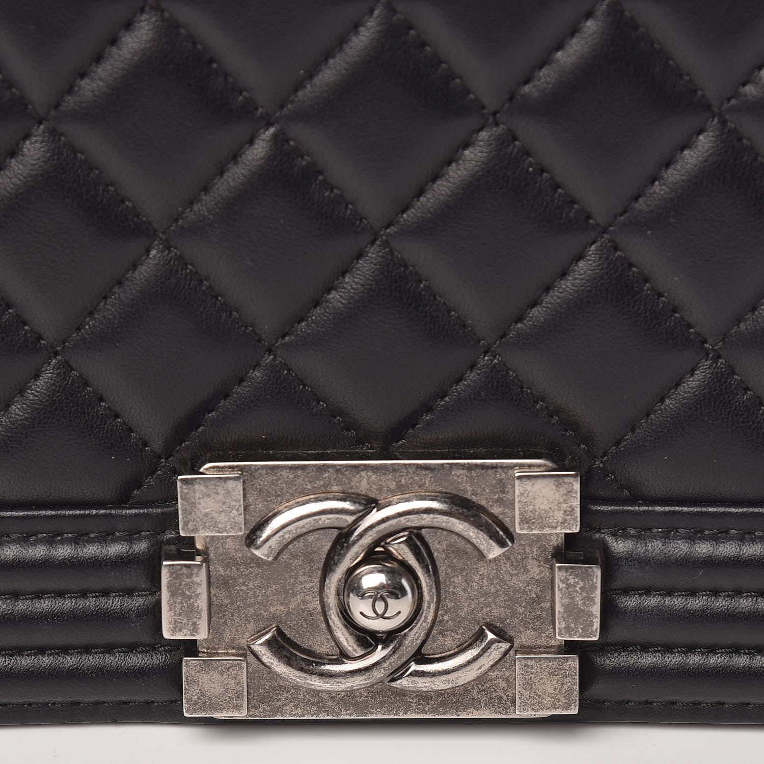 Chanel Lambskin Quilted Medium Boy Flap Black 11 of 11