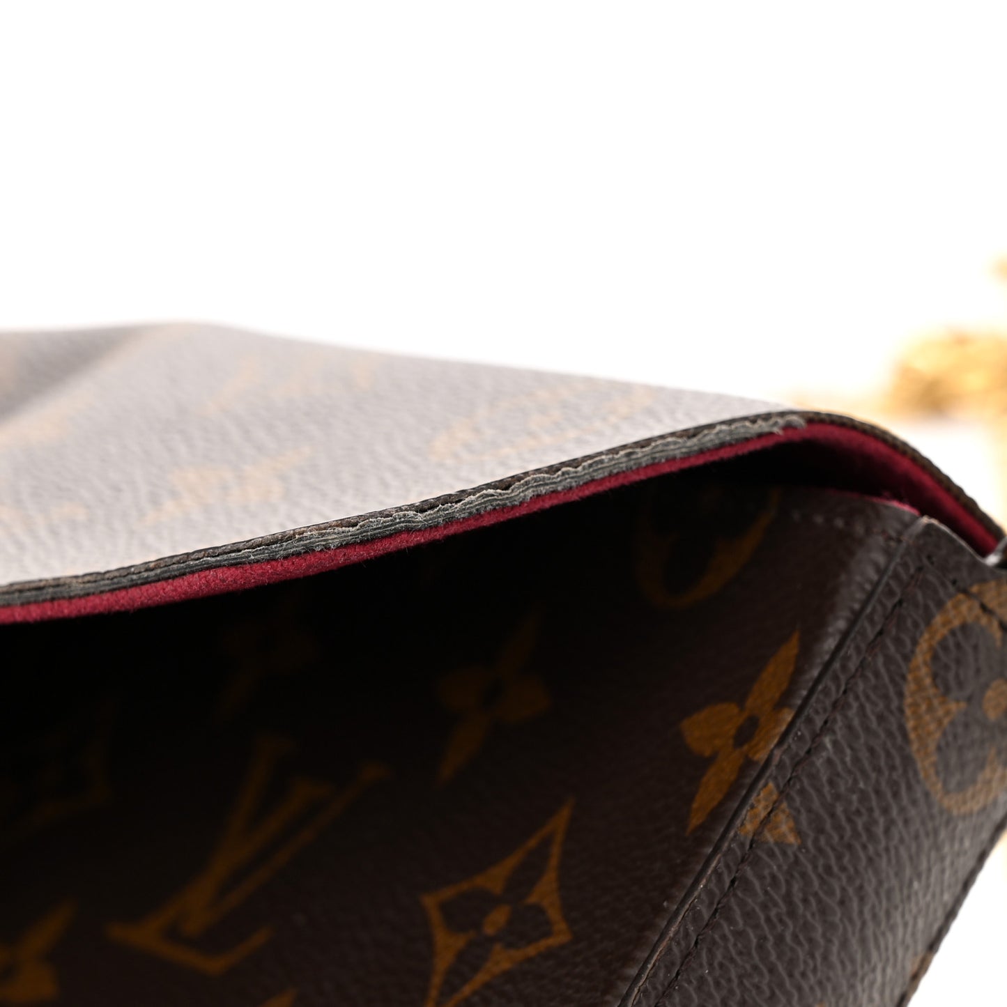Monogram Pochette Felicie Chain Wallet Fuchsia