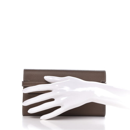 Hermes Epsom Kelly Longue Wallet Etoupe 2 of 8