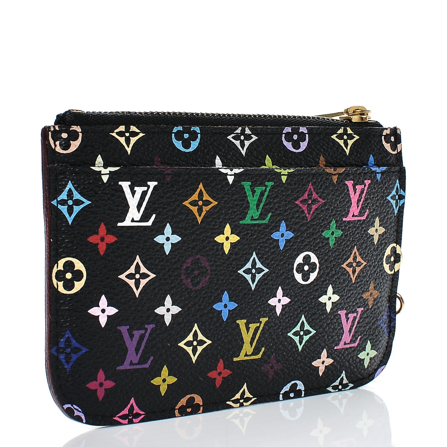 Louis Vuitton Monogram Multicolor Key Pouch Black Grenade 3 of 6