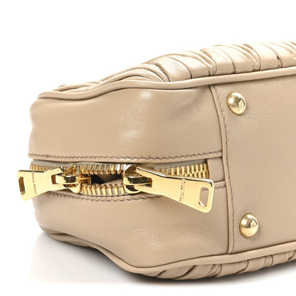 Miu Miu Nappa Matelasse Large Arcadie Top Handle Bag Sabbia 8 of 9