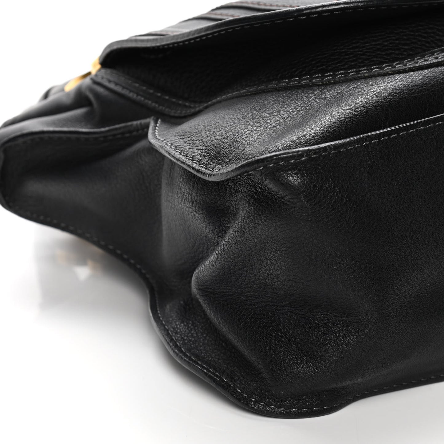 Calfskin Medium Marcie Satchel Black