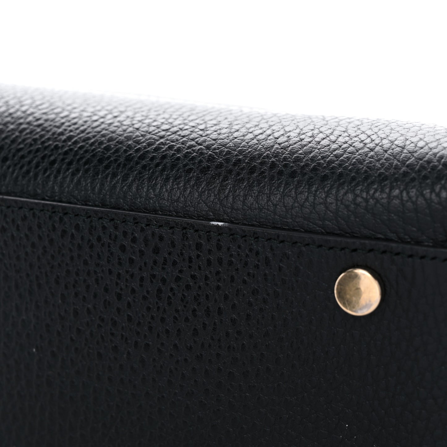 Dollar Calfskin Medium Interlocking G Top Handle Shoulder Bag Black