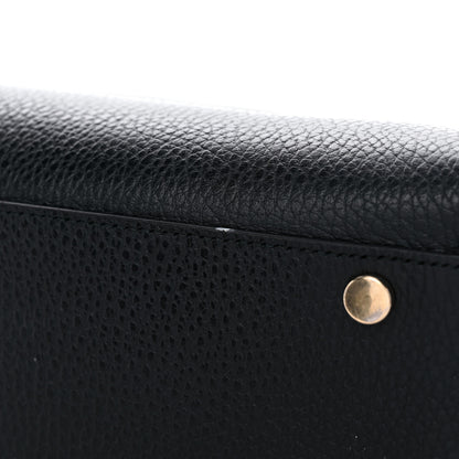 Gucci Dollar Calfskin Medium Interlocking G Top Handle Shoulder Bag Black 13 of 15