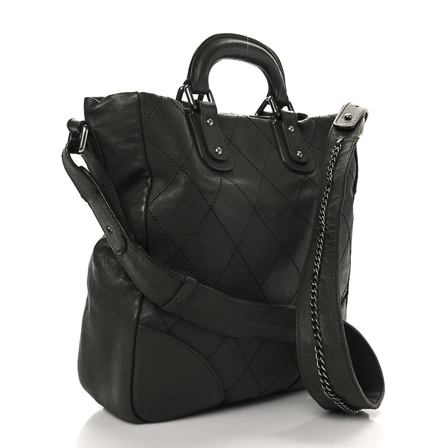 Chanel Quilted Messenger Gray 3 of 12