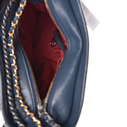 Chanel Aged Calfskin Chevron Quilted Small Gabrielle Hobo Blue 5 of 8