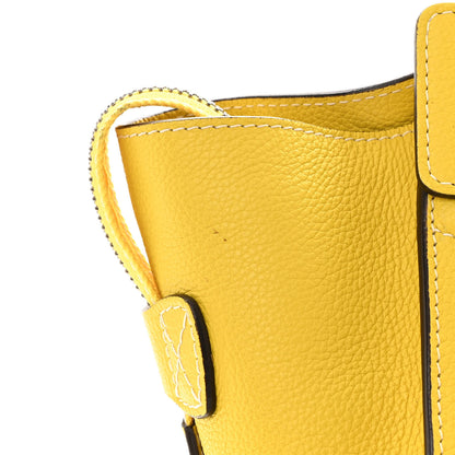 Celine Drummed Calfskin Mini Luggage Citron 18 of 19