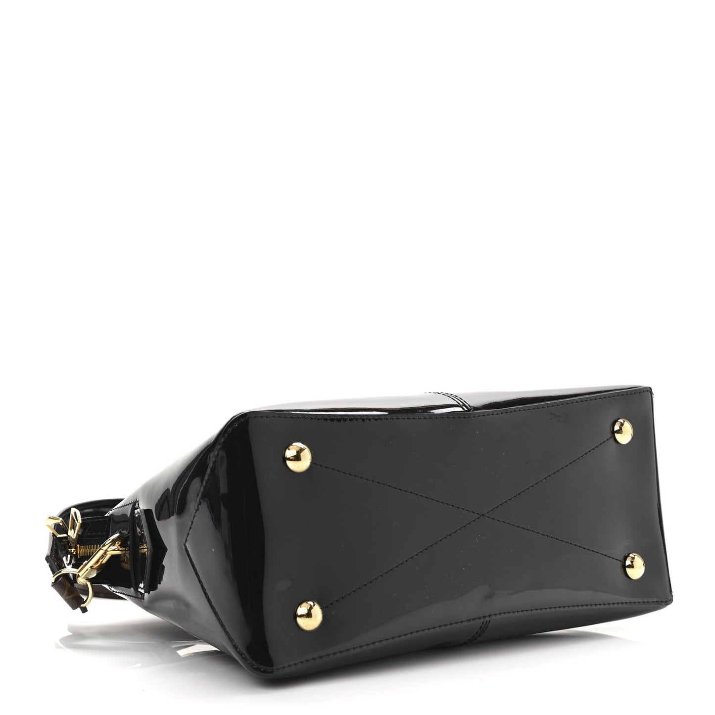 Patent Calfskin Miroir Tote Black