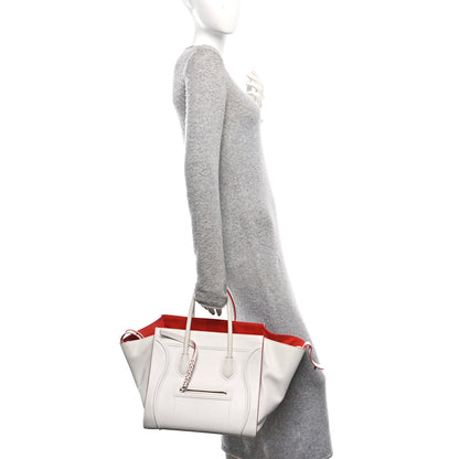 Celine Smooth Calfskin Medium Phantom Luggage White 2 of 10