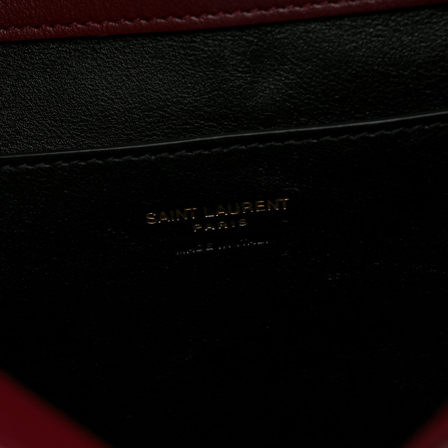 Lambskin Large Cassandre Envelope Pouch Dark Ruby