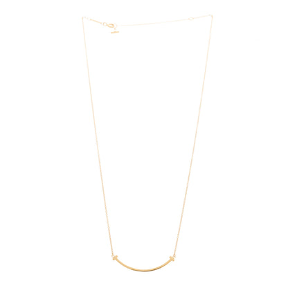 Tiffany 18K Rose Gold Small T Smile Pendant Necklace 3 of 6