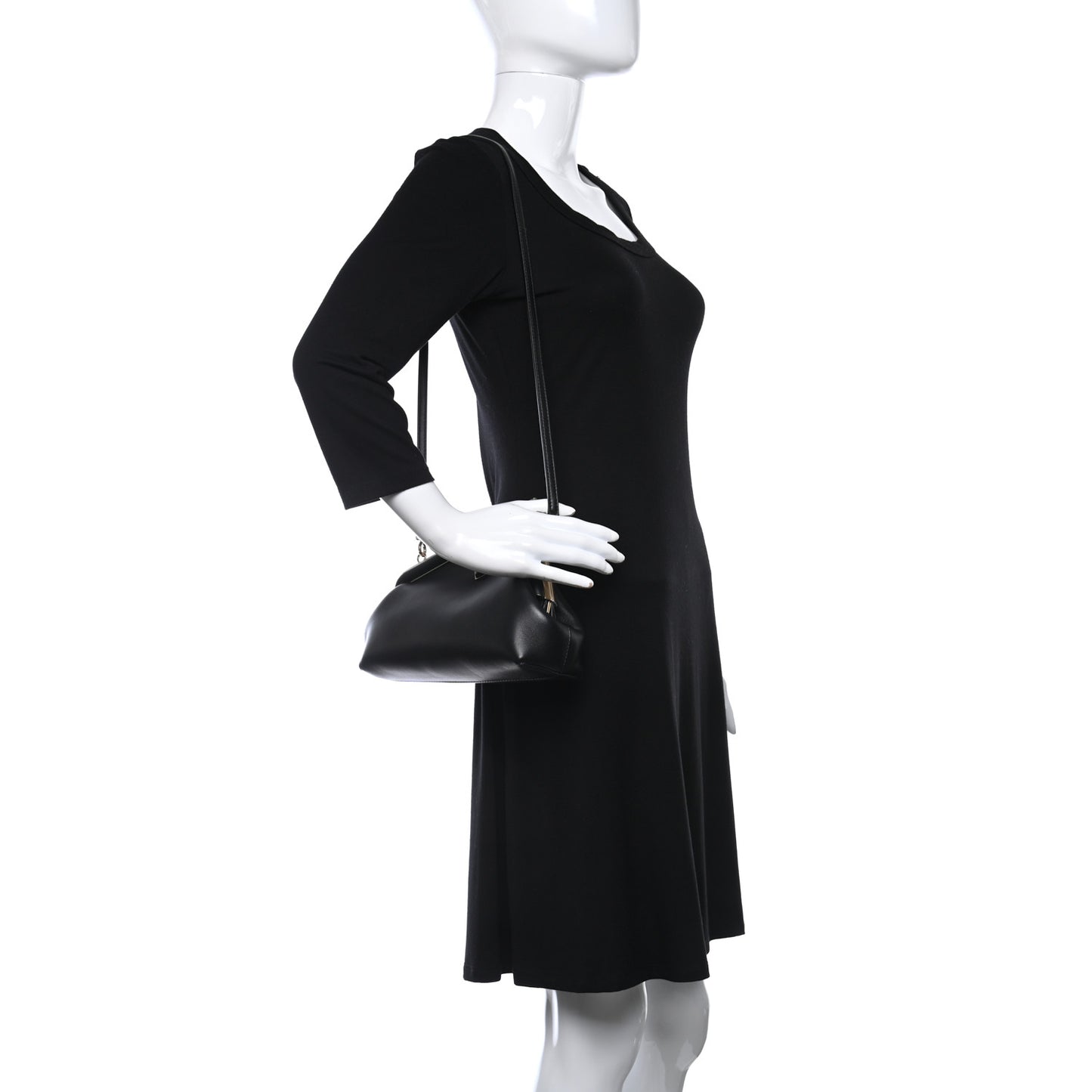 Shiny Nappa Small Fendi First Black