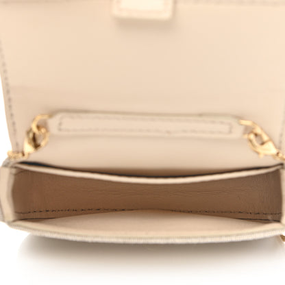 Fendi Kuban Canvas FF Embroidered Nano Baguette Charm Grezzo Multicolor 5 of 14