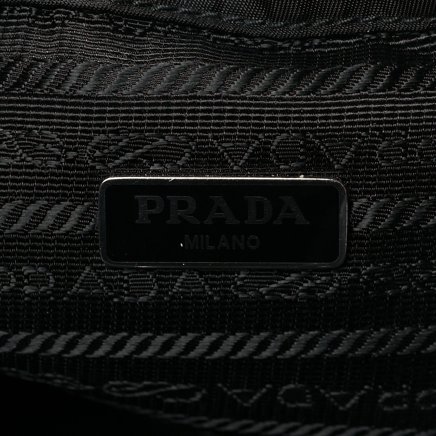 Prada Saffiano Tessuto Nylon Vela Bucket Wristlet Black 6 of 7