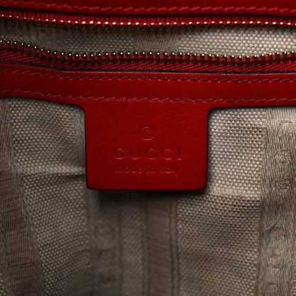 Gucci Bright Diamante GG Monogram Studded Medium Bucket Bag Red 5 of 33