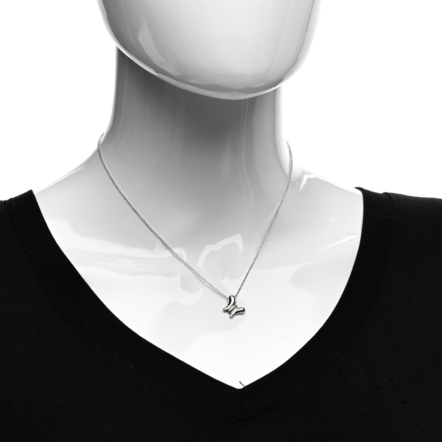 Sterling Silver Elsa Peretti Butterfly Pendant Necklace